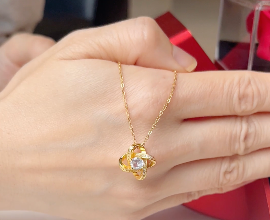 Apple Rose Gift Box with Necklace (From Daughter)